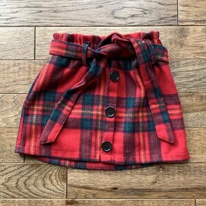 Mia Belle Girls Plaid Skirt